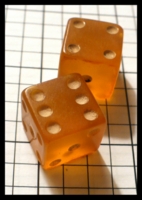 Dice : Dice - 6D Pipped - Amber Pair - Ebay Aug 2011